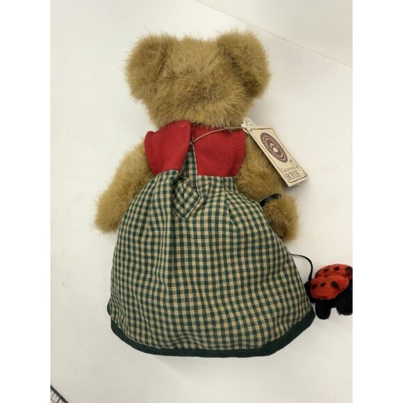 Vintage Boyd's Bears 8"Teddy Bear Plush Dixie with Lady Bug & Bow 2001 Tags - Picture 4 of 12